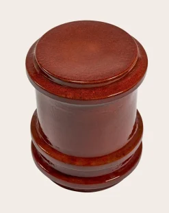 Serax Tables, Bureaux-Pawn stoneware side table, Marie Michielssen Rouge