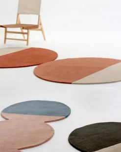 Nanimarquina Tapis-Pearls wool carpet Brique