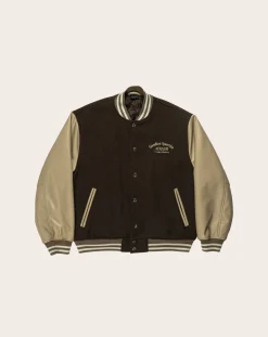 Goodies Sportive Vestes, Manteaux-Pegasus Praliné university jacket Marron