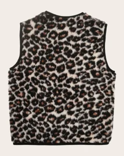 Coldbreaker Pulls, Gilets|Pulls, Gilets-Pepitko Vest Wool Leopard Sleeveless Vest Beige