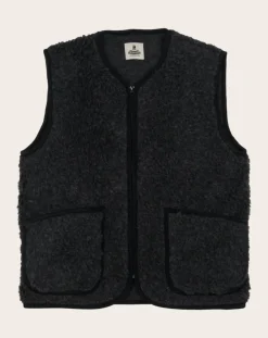 Coldbreaker Pulls, Gilets|Pulls, Gilets-Pepitko Vest Wool Sleeveless Vest Noir