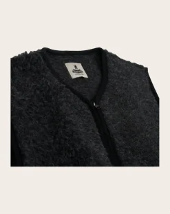 Coldbreaker Pulls, Gilets|Pulls, Gilets-Pepitko Vest Wool Sleeveless Vest Noir