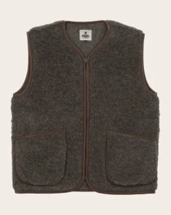 Coldbreaker Pulls, Gilets|Pulls, Gilets-Pepitko Vest Wool Sleeveless Vest Marron