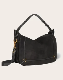 Jérôme Dreyfuss Sacs À Main-Pepito M Suede bag Noir