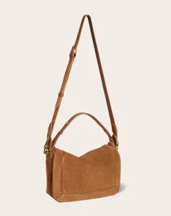Jérôme Dreyfuss Sacs À Main-Pepito M Velvet crust bag Tabac