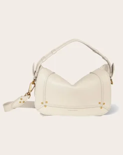 Jérôme Dreyfuss Sacs À Main-Pepito S Grainé bag Ecru