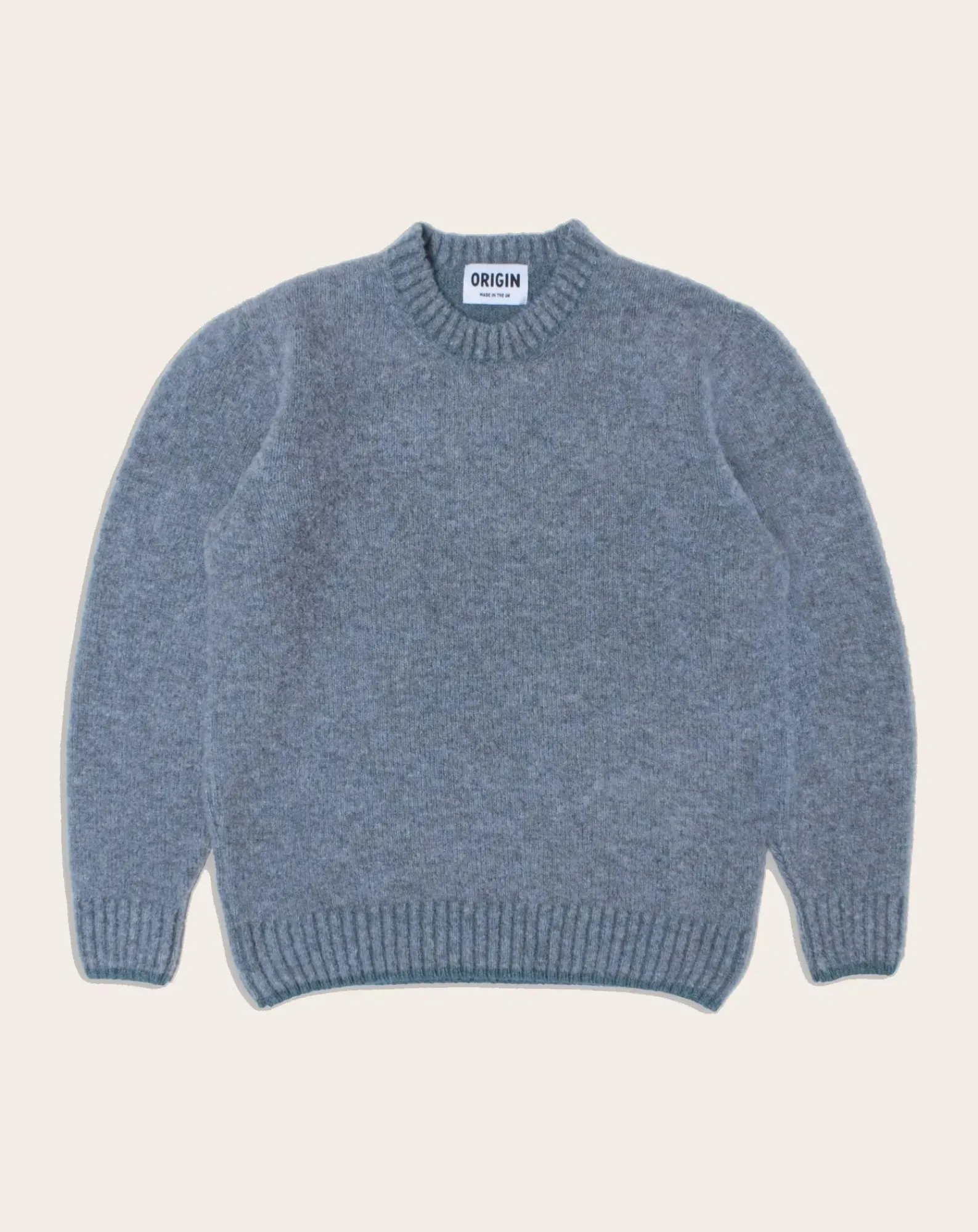 Origin Knitwear Pulls, Gilets-Piccadilly Wool Sweater Gris bleuté