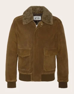 Schott Vestes, Manteaux-Pilot Jacket Goatskin leather Marron