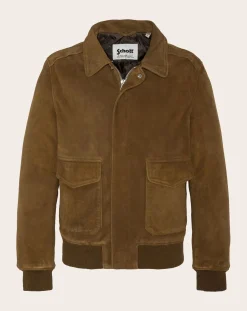 Schott Vestes, Manteaux-Pilot Jacket Goatskin leather Marron