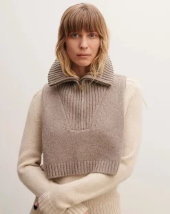 Bompard Echarpes, Foulards-Plastron Cashmere trucker collar Beige