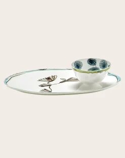 Serax Vaisselle-Plat oval Camelia, for Marni Aubergine