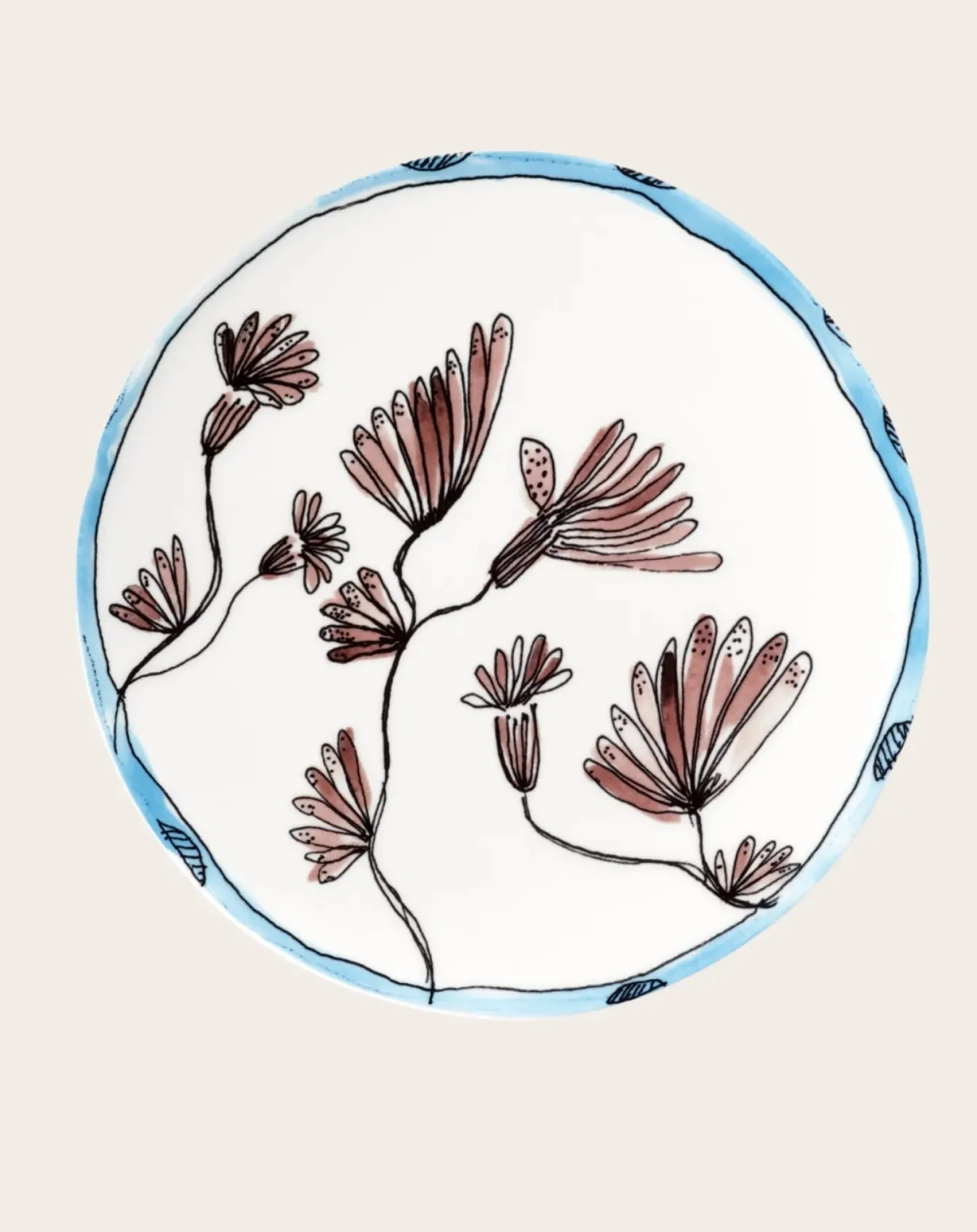 Serax Vaisselle-Plates Camelia, for Marni - Set of 2 Aubergine