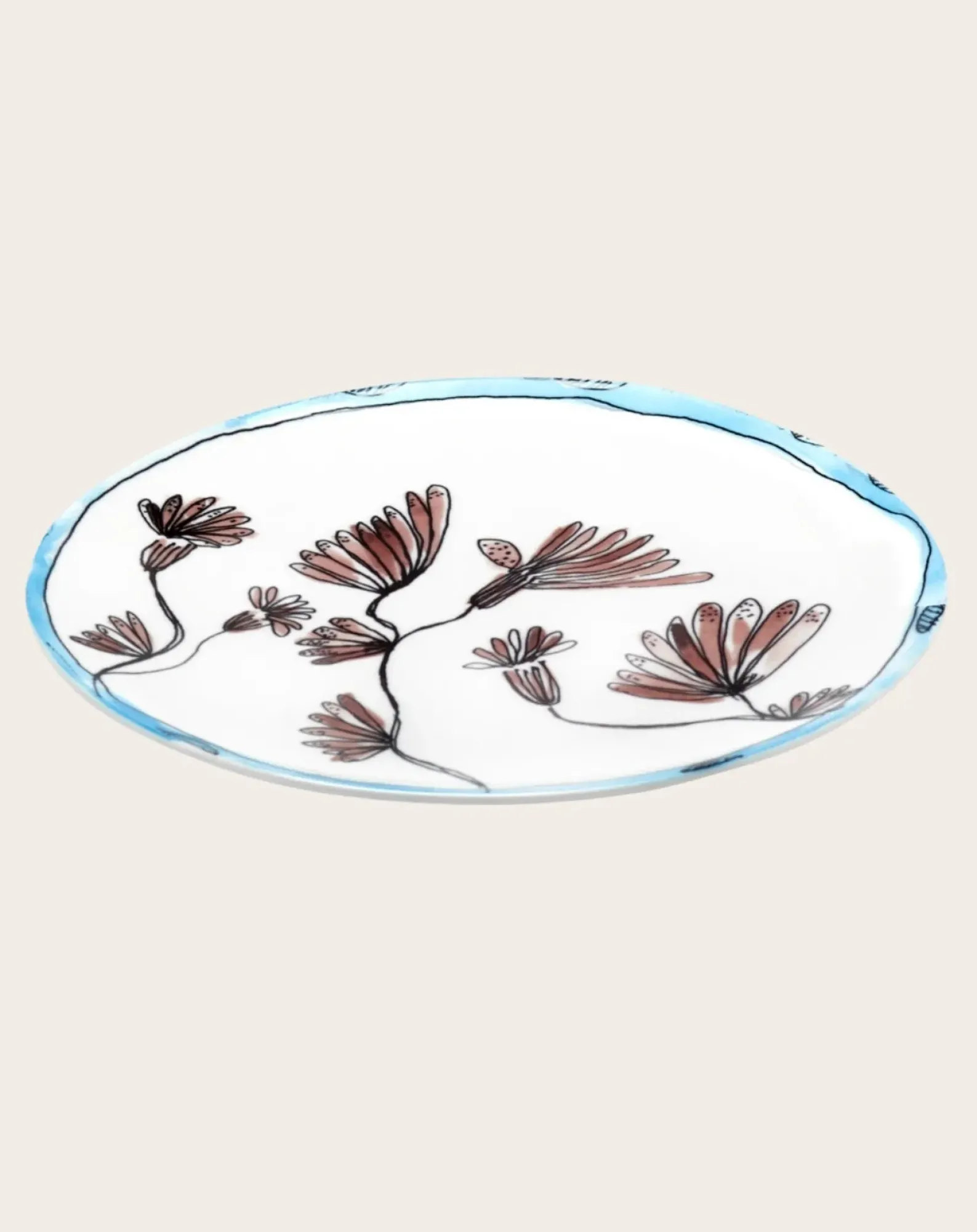 Serax Vaisselle-Plates Camelia, for Marni - Set of 2 Aubergine
