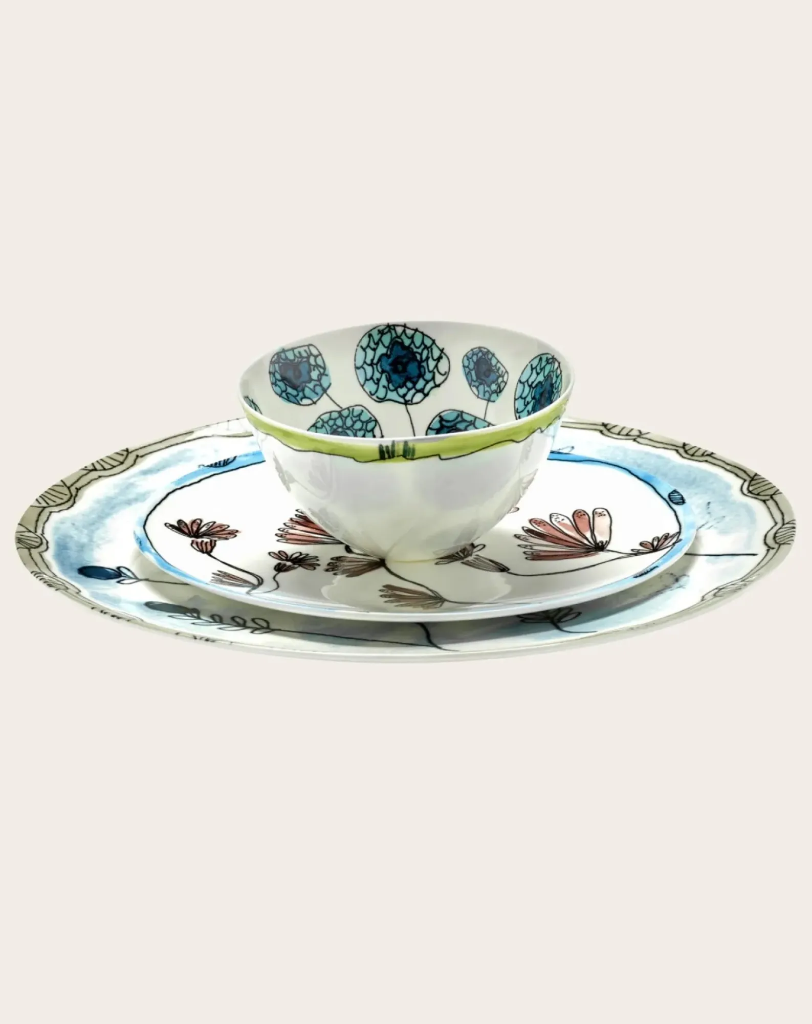 Serax Vaisselle-Plates Camelia, for Marni - Set of 2 Aubergine