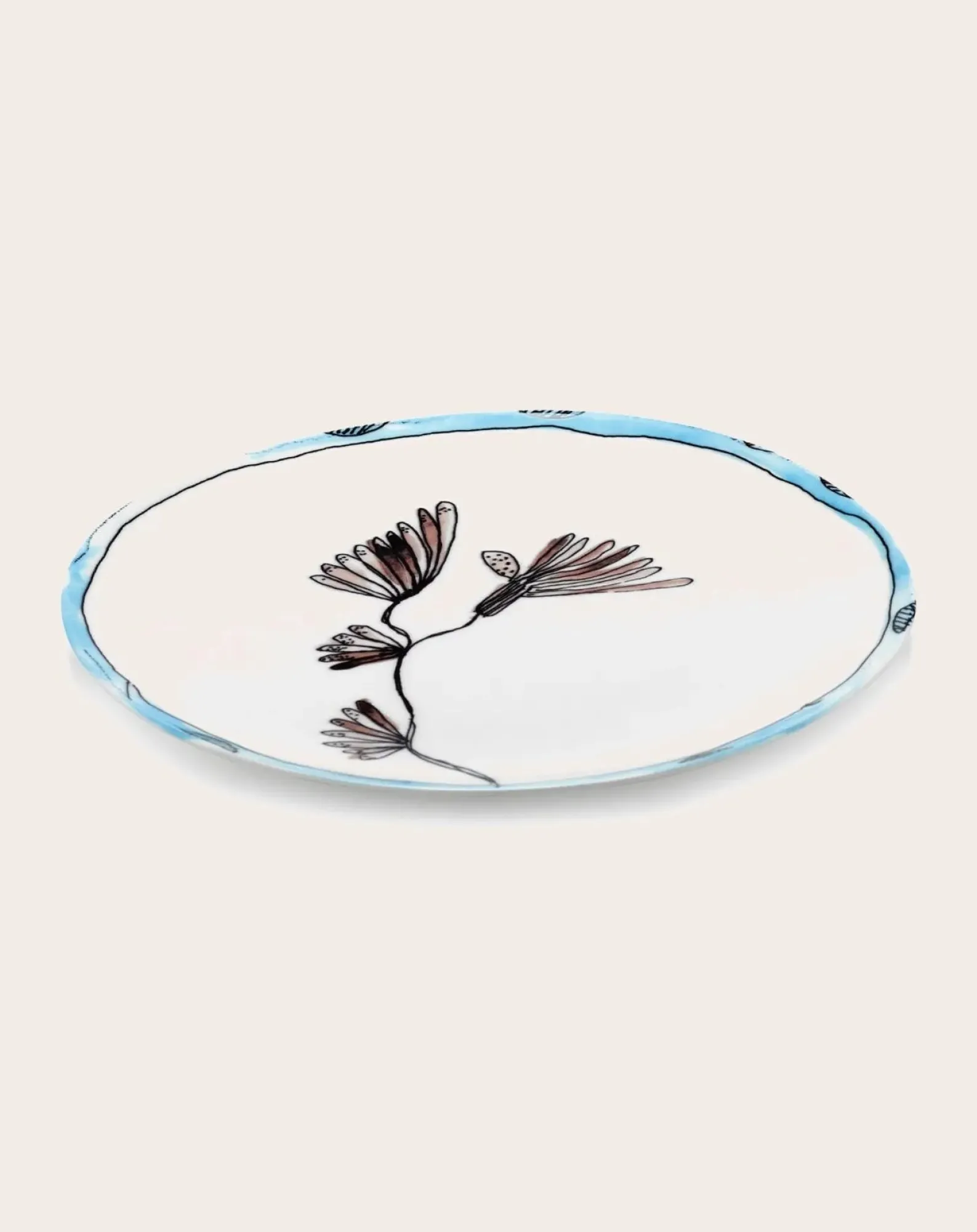 Serax Vaisselle-Plates Camelia, for Marni - Set of 2 Aubergine