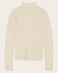 FUB Tee-Shirts, Tops-Pointelle Wool Merino Underpants - Women's Collection Ecru