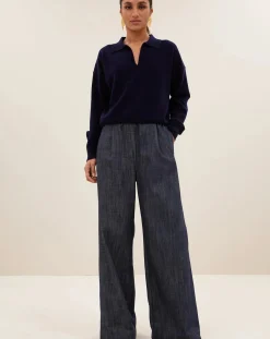 By Bar Pulls, Gilets-Polo Dex Merino Wool Sweater Bleu nuit