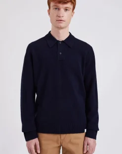Norse Projects Pulls, Gilets-Polo Norse Standard Merino wool Bleu foncé