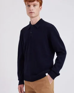 Norse Projects Pulls, Gilets-Polo Norse Standard Merino wool Bleu foncé