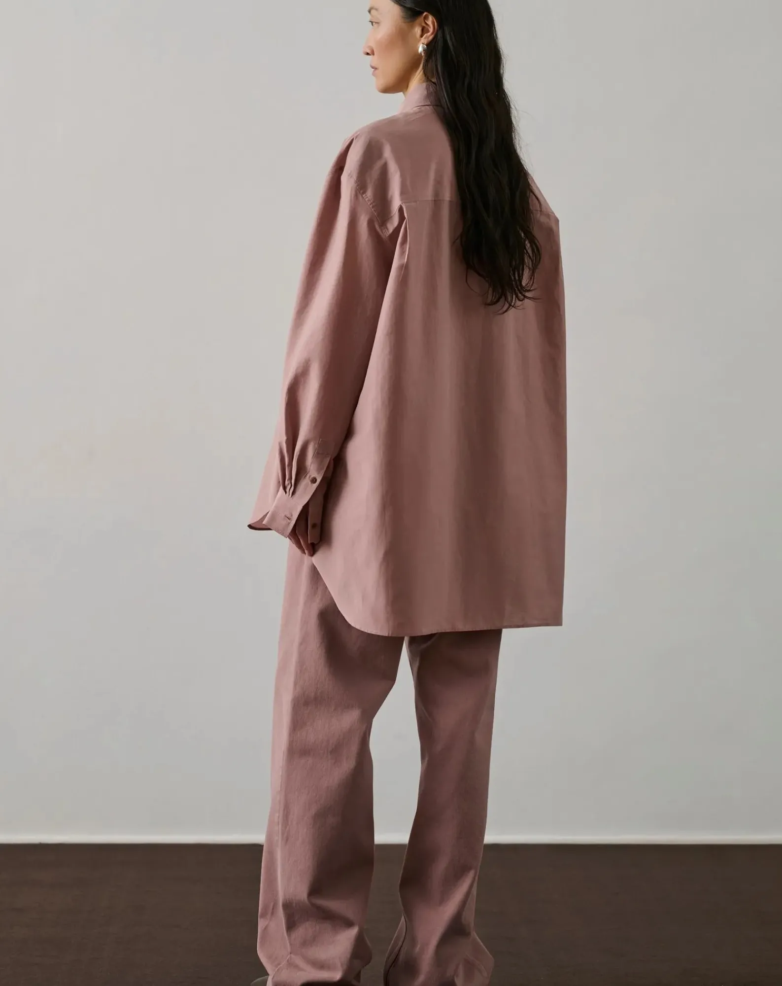 Soeur Blouses, Chemises-Pomegranate organic cotton shirt Bois de rose