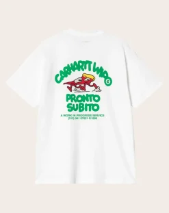 Carhartt WIP Tee-Shirts, Polos-Pronto organic cotton T-shirt Blanc