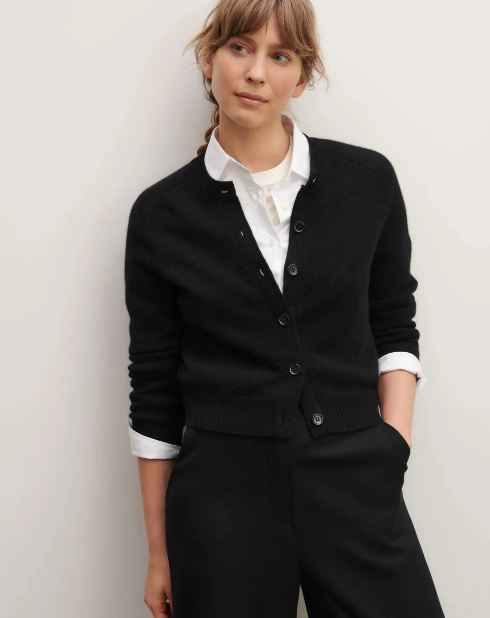 Bompard Pulls, Gilets-Raglan Cashmere Cardigan Noir