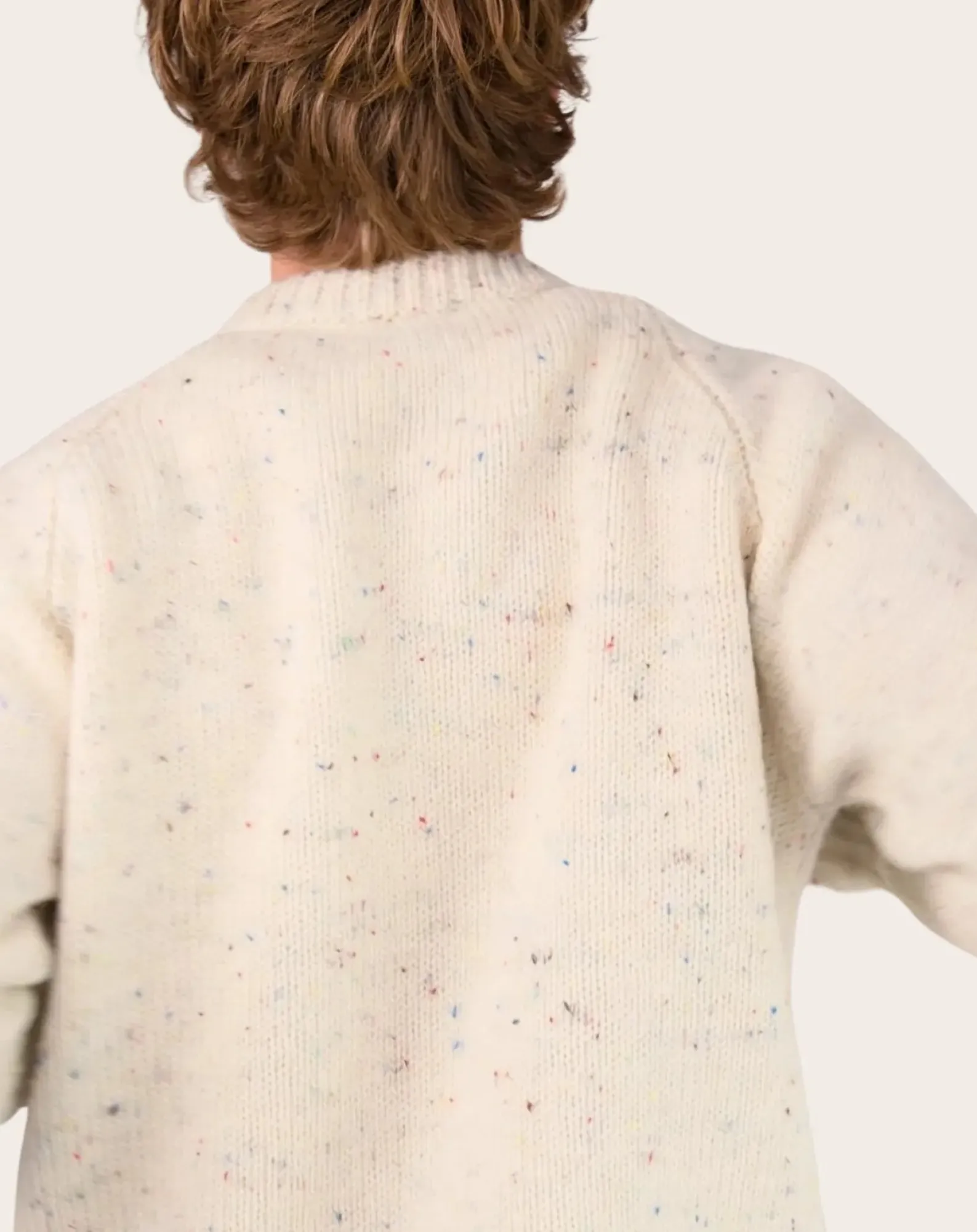 Origin Knitwear Pulls, Gilets-Raglan Chunky Wool Sweater Ecru