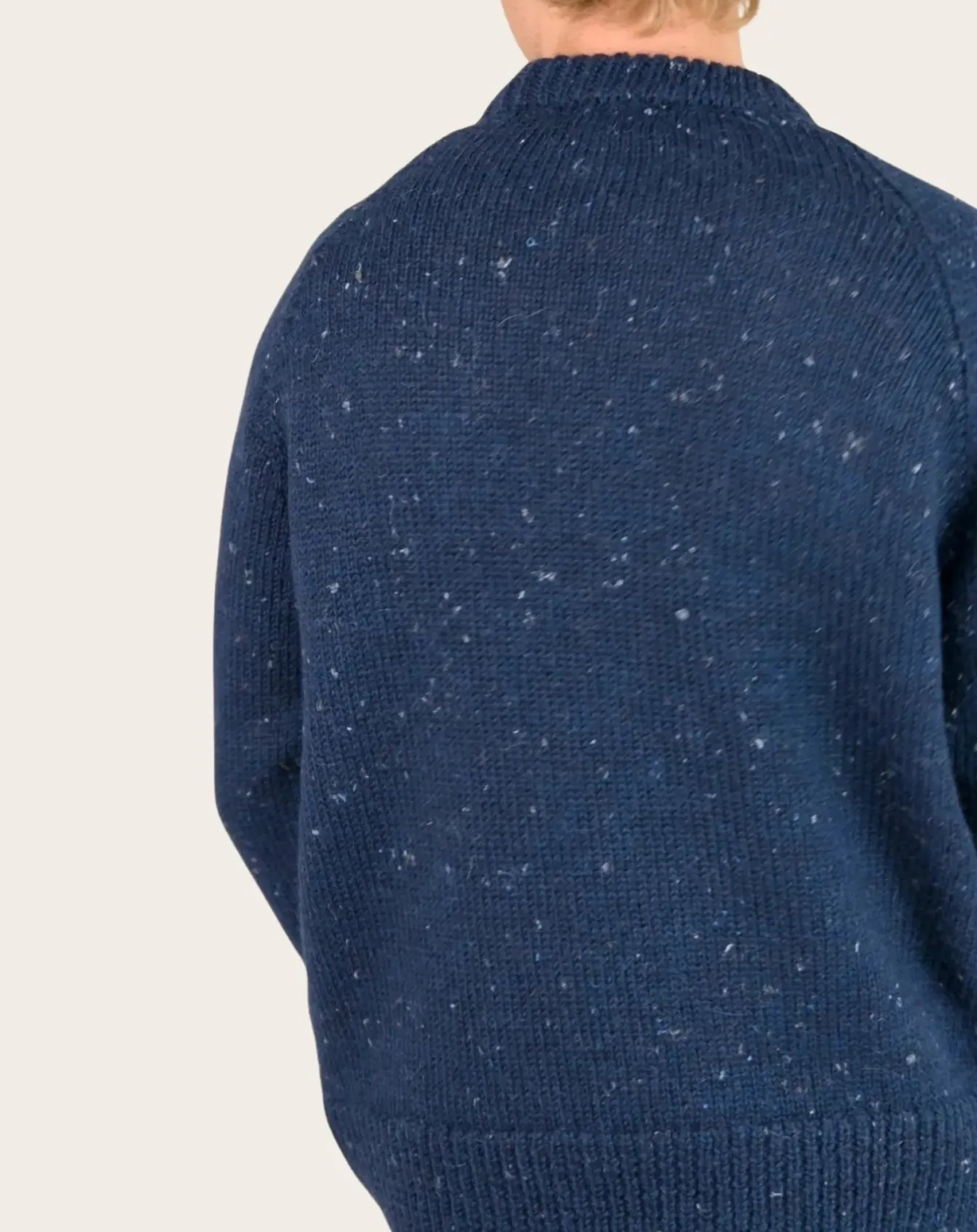 Origin Knitwear Pulls, Gilets-Raglan Chunky Wool Sweater Bleu foncé