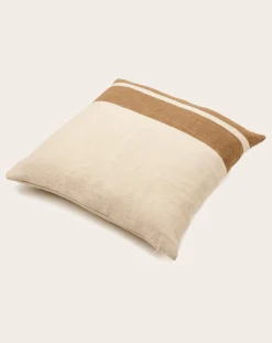 Libeco Coussins|Coussins-Railroad Stripe cushion cover Ecru