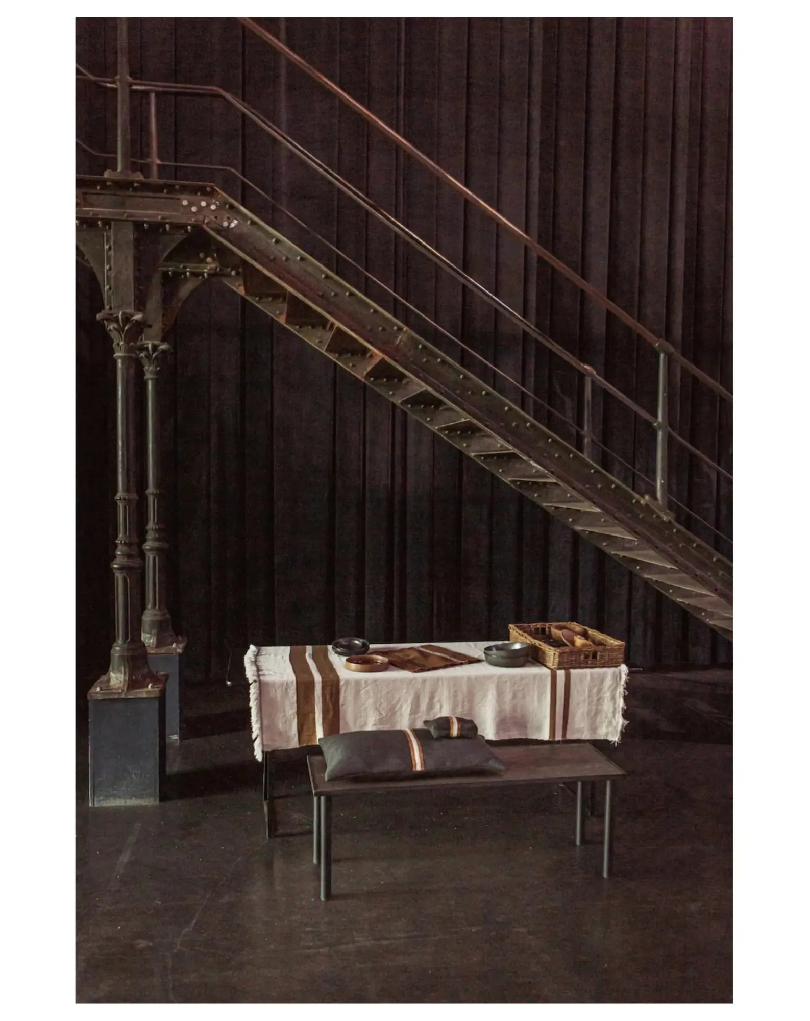 Libeco Linge De Table|Linge De Table, Sets De Table-Railway tablecloth Crème