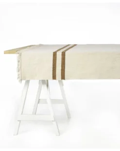 Libeco Linge De Table|Linge De Table, Sets De Table-Railway tablecloth Crème