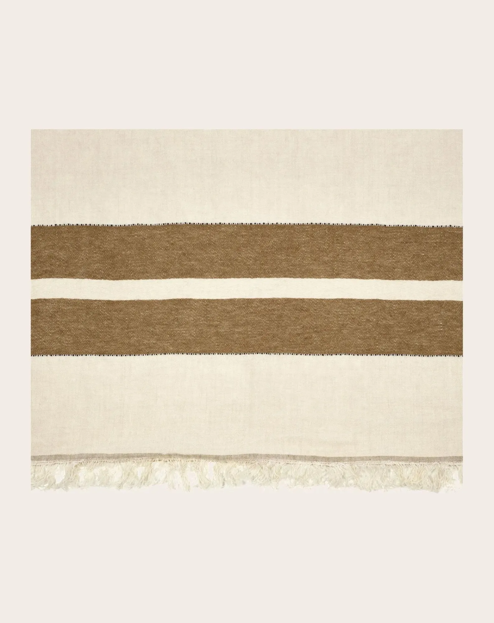 Libeco Linge De Table|Linge De Table, Sets De Table-Railway tablecloth Crème