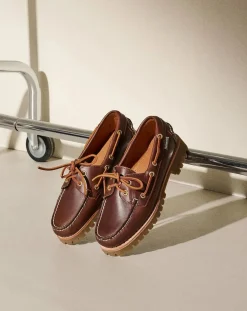 Sebago Derbies, Mocassins-Ranger Waxy boat shoes Marron