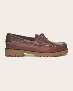 Sebago Derbies, Mocassins-Ranger Waxy Leather Moccasin Marron