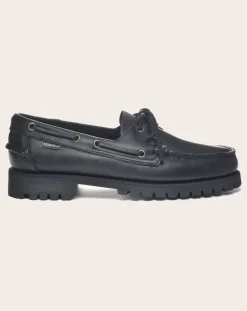 Sebago Derbies, Mocassins-Ranger Waxy moccasins Noir