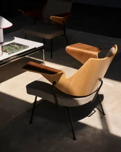 & Tradition Chaises, Tabourets-RD8 lounge chair, Robin Day Gris foncé