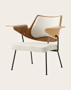 & Tradition Chaises, Tabourets-RD8 lounge chair, Robin Day Gris clair