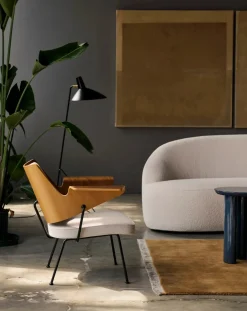 & Tradition Chaises, Tabourets-RD8 lounge chair, Robin Day Gris clair
