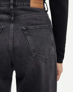Samsoe Samsoe Pantalons, Jeans-Rebecca high-waisted jeans in cotton Gris foncé