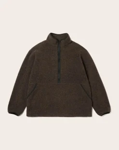 Snow Peak Pulls, Gilets-Recycled Wool Sweater Marron