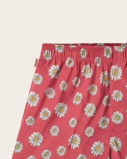 Pockies Chaussettes, Sous-Vêtements-Red Flowers Organic Cotton boxer shorts Rouge