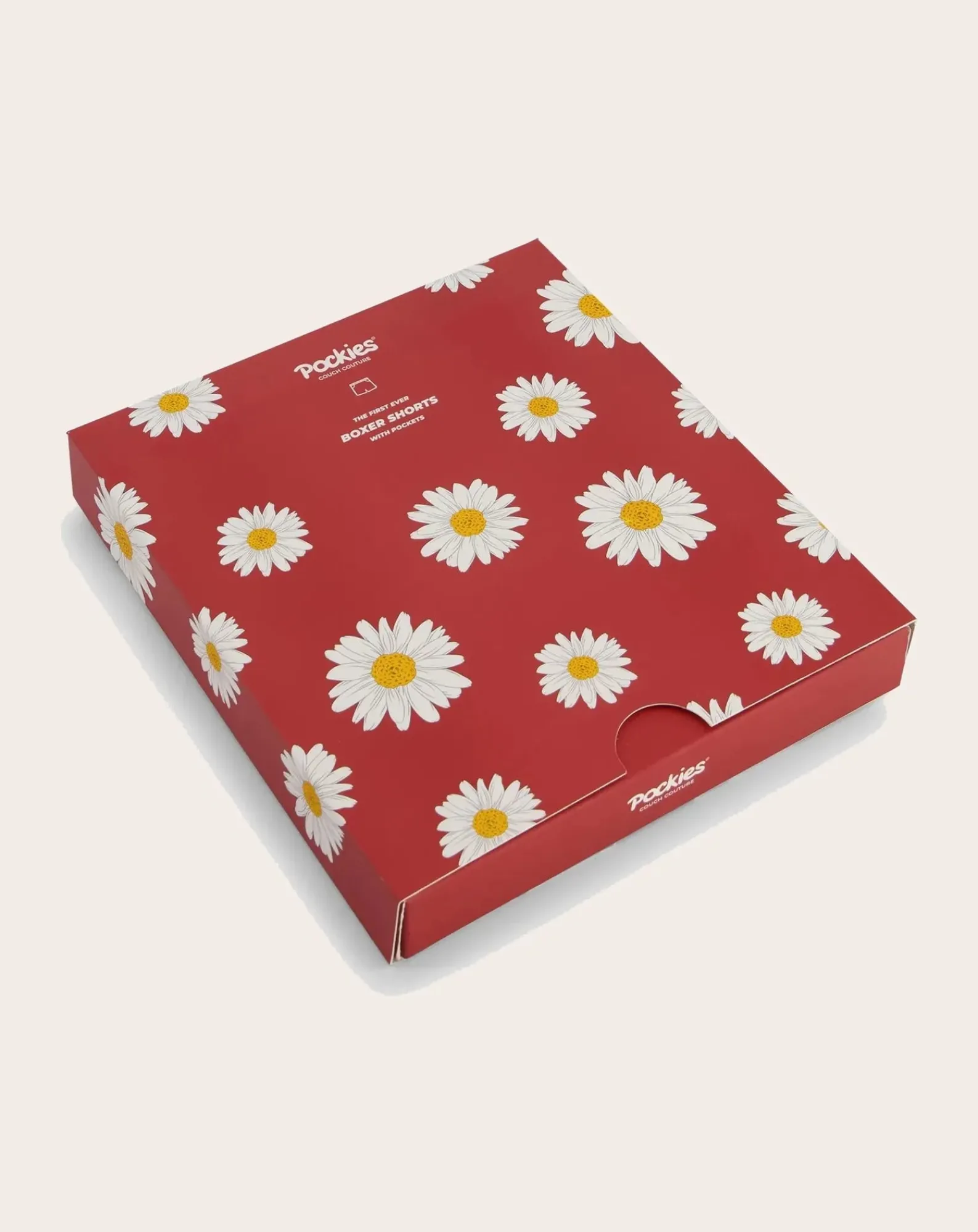 Pockies Chaussettes, Sous-Vêtements-Red Flowers Organic Cotton boxer shorts Rouge