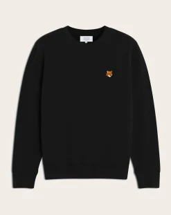 Maison Kitsuné Sweats-Regular Fit Cotton Fox Head Sweatshirt Noir