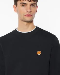 Maison Kitsuné Sweats-Regular Fit Cotton Fox Head Sweatshirt Noir