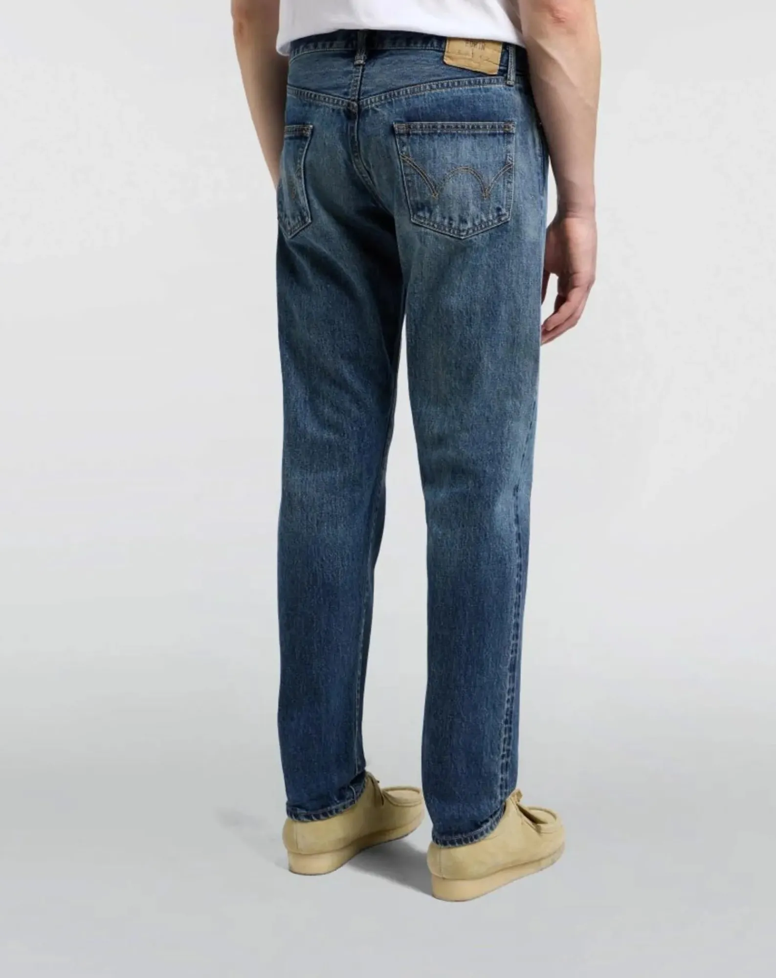 Edwin Pantalons, Jeans-Regular Tapered Cotton Jeans Bleu