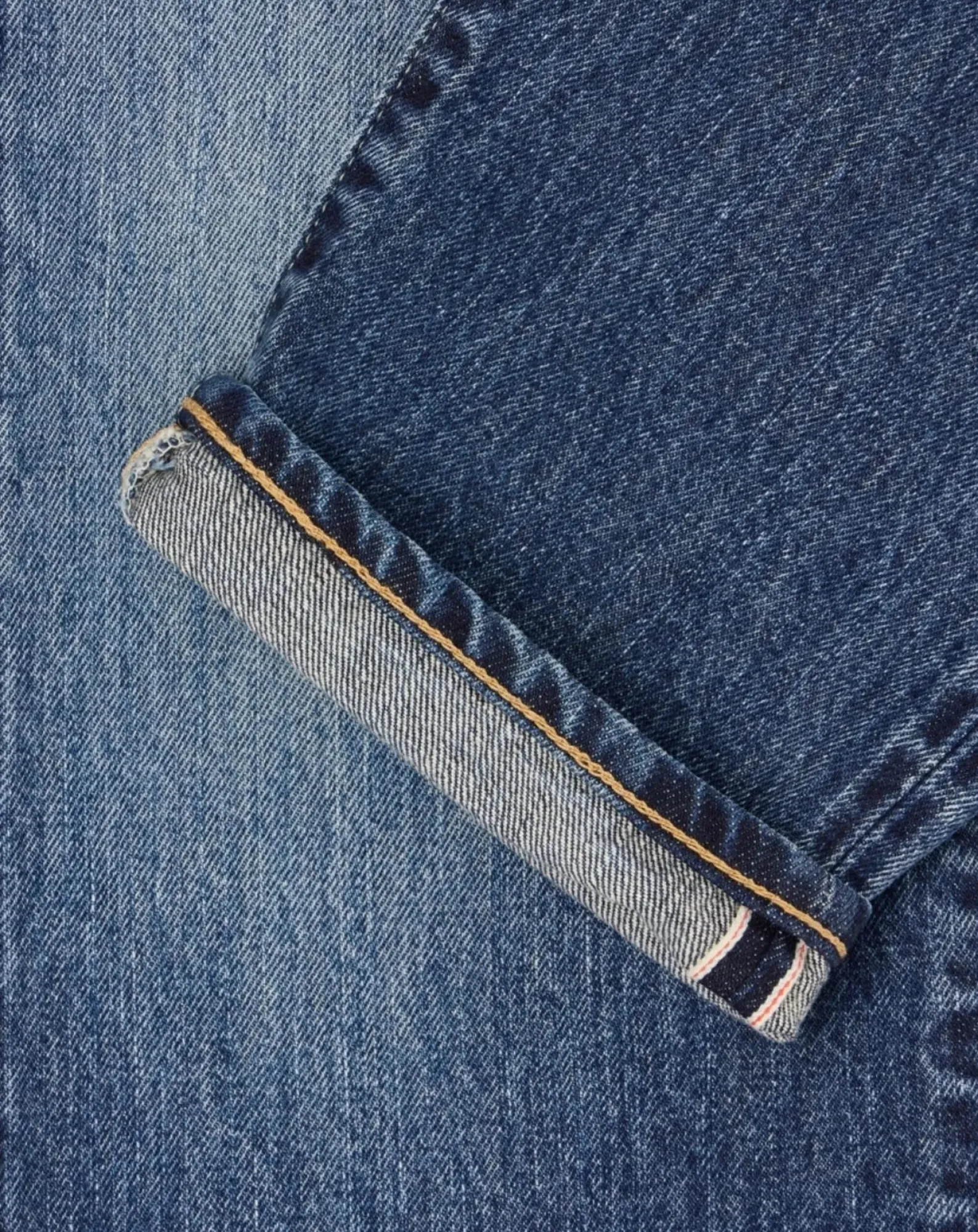 Edwin Pantalons, Jeans-Regular Tapered Cotton Jeans Bleu