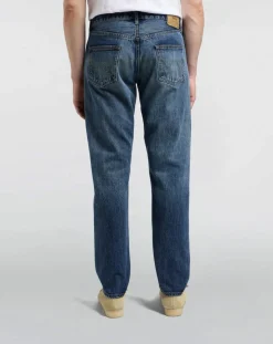 Edwin Pantalons, Jeans-Regular Tapered Cotton Jeans Bleu
