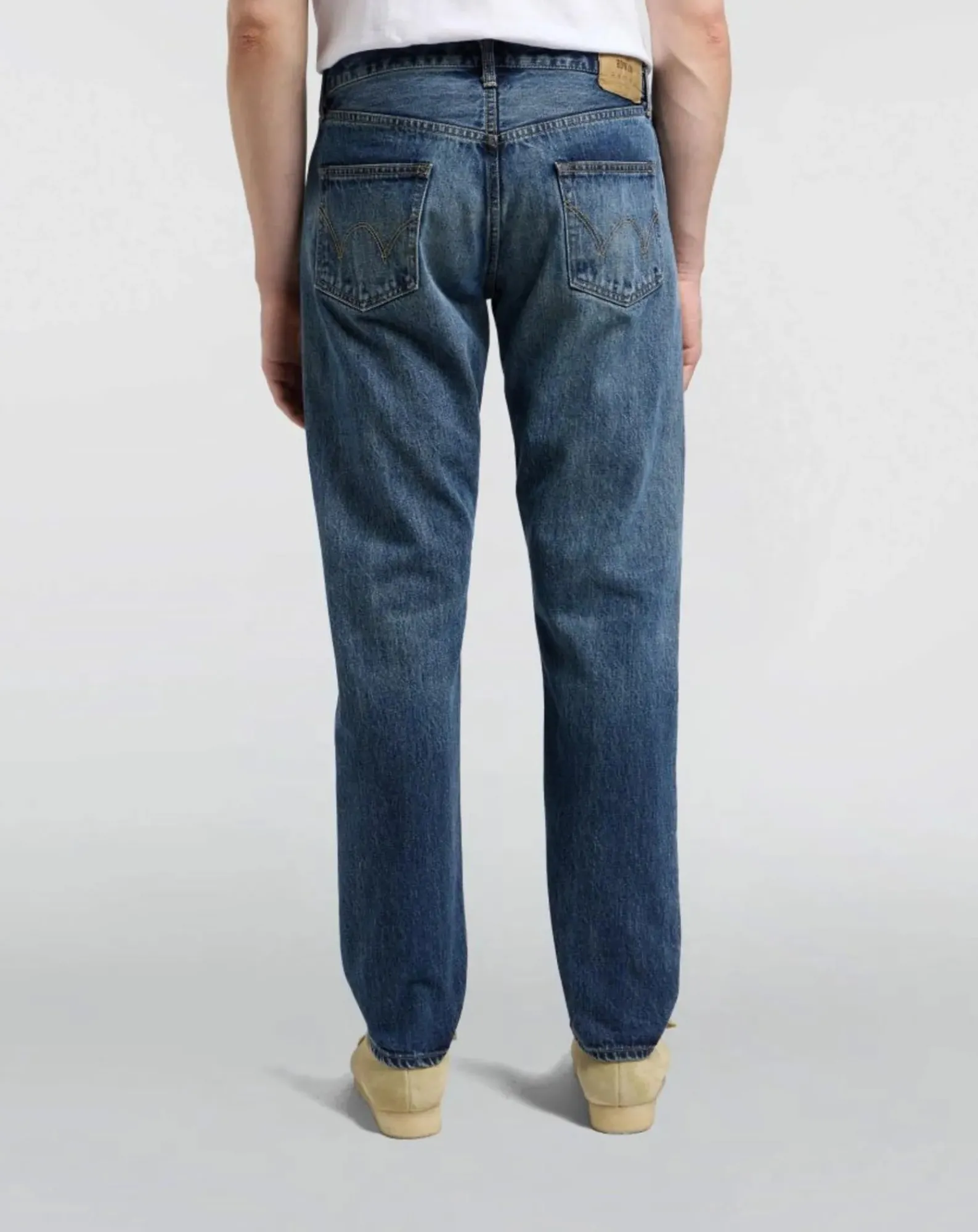 Edwin Pantalons, Jeans-Regular Tapered Cotton Jeans Bleu