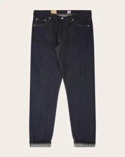 Edwin Pantalons, Jeans-Regular Tapered Cotton Jeans Bleu foncé
