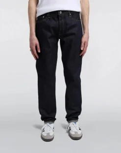 Edwin Pantalons, Jeans-Regular Tapered Cotton Jeans Bleu foncé